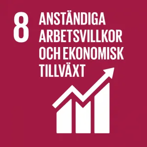 Anständiga arbetsvillkor text och symbol