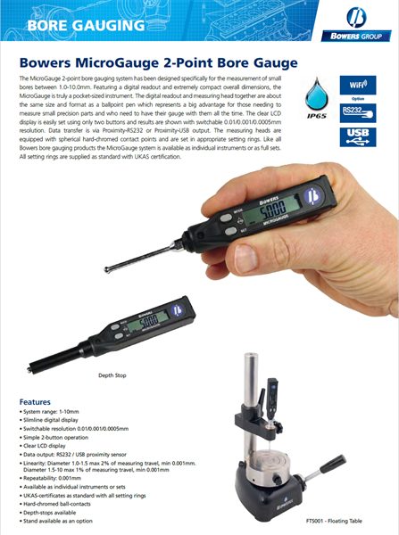 Bowers MicroGauge 2-point Bore Gauge