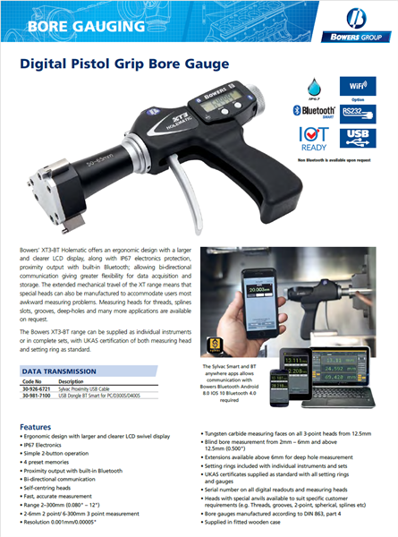 Digital Pistol Grip Bore Gauges