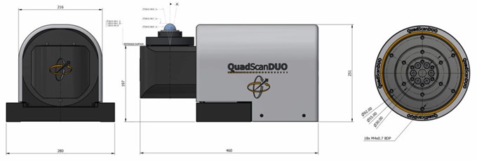 QuadScanDUO - dimensioner
