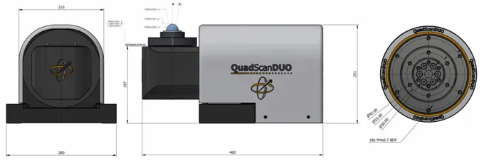 QuadScanDUO - dimensioner