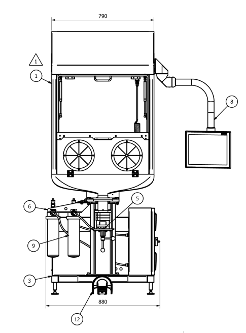 Spolskåp CC G4 Ritning